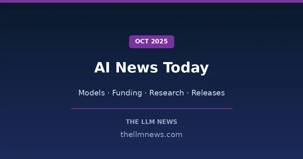 AI news today October 2025 - latest artificial intelligence updates
